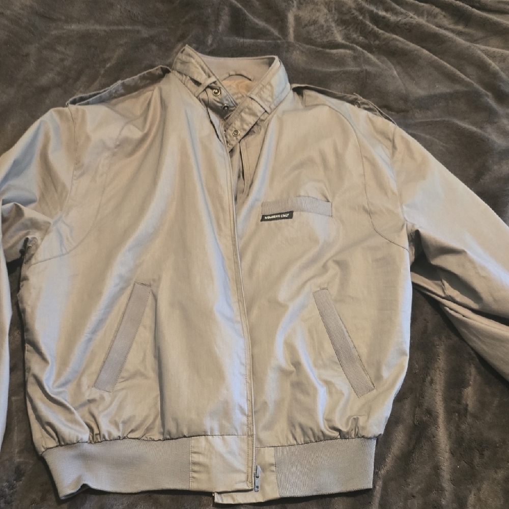 Members Only Light Gray Windbreaker